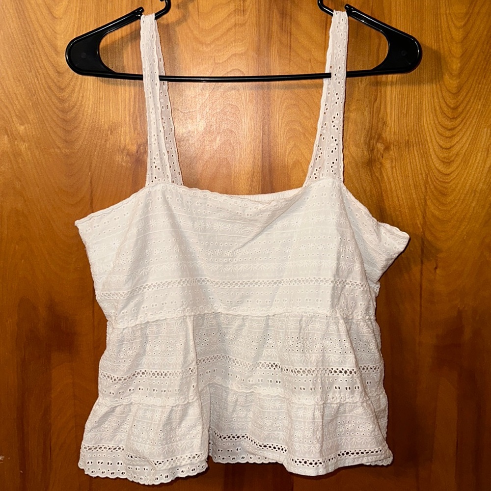 White Lace Crop Top